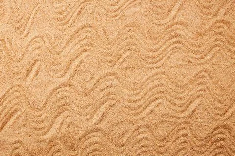 Pattern on the sand on the beach. Natural background. Foto stock