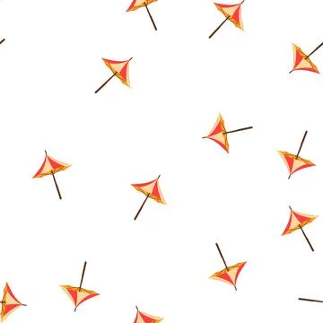 Pattern sand beach umbrella cartoon vector Stock Illustration
