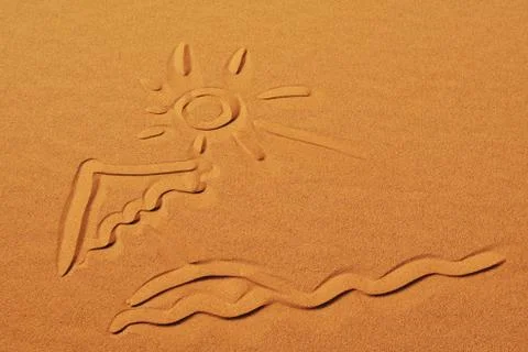 Pattern on the sand Foto stock