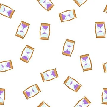 Pattern sand sandglass cartoon vector Stock Illustration