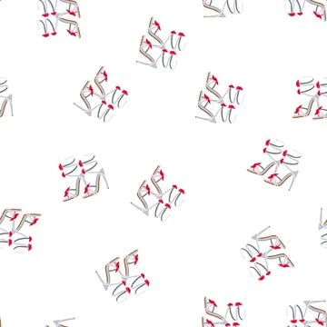 Pattern sandals shoes wedding cartoon vector Illustrazione stock