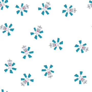Pattern satellite satellite cartoon vector Illustrazione stock