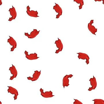 Pattern satin red dreapery cartoon vector Stock Illustration