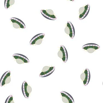 Pattern saucer ufo ship cartoon vector Illustrazione stock