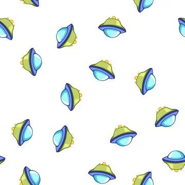 Pattern saucer ufo ship cartoon vector Ilustración de archivo