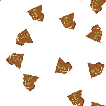 Pattern save money bag cartoon vector 스톡 일러스트