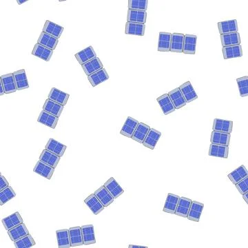 Pattern savings solar panels cartoon vector Illustrazione stock