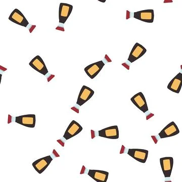Pattern savory soy sauce cartoon vector Stock Illustration