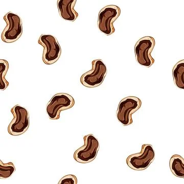 Pattern savory toast jam cartoon vector Ilustración de archivo