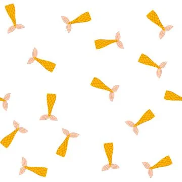 Pattern scale mermaid tail cartoon vector Illustrazione stock