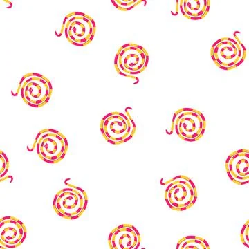 Pattern scales snake oriental cartoon vector Illustrazione stock
