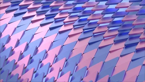 Pattern, scales, squama, pink and blue rhombuses move, background Stock Footage 126088862