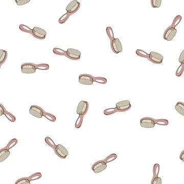 Pattern scalp soft baby brush cartoon vector Stockillustratie