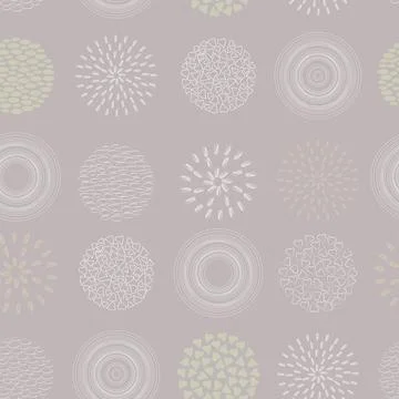 Pattern of Scandinavian-style floral elements on a pastel background 库存插图