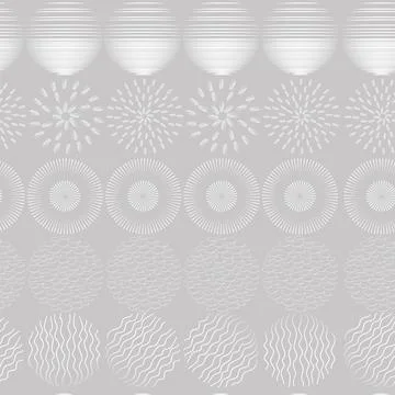 Pattern of Scandinavian-style floral elements on a pastel background Illustrazione stock