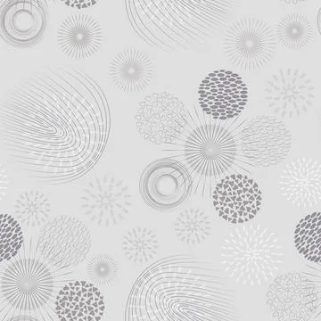 Pattern of Scandinavian-style floral elements on a pastel background 库存插图