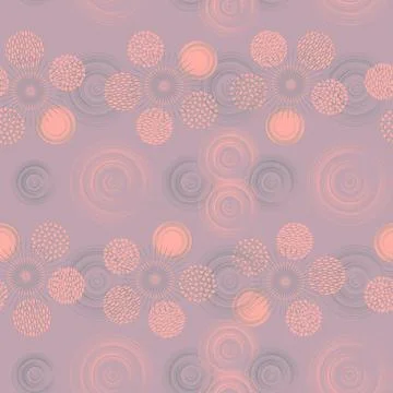 Pattern of Scandinavian-style floral elements on a pastel background Stockillustratie