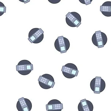 Pattern scanner biometric security device cartoon vector Stock Illustration