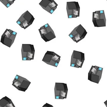 Pattern scanner printer paper cartoon vector Stock Illustration