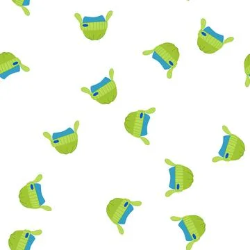 Pattern scarf winter hat man cartoon vector Illustrazione stock