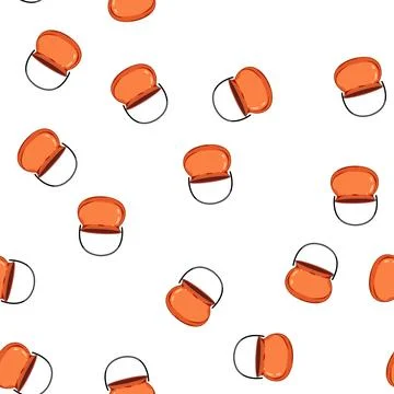 Pattern scary halloween bucket cartoon vector 스톡 일러스트