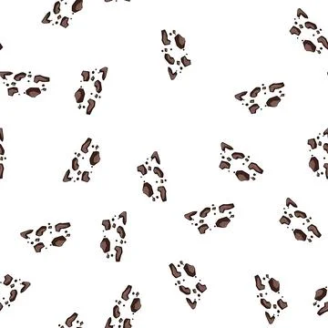 Pattern Scattered chocolate chip cookie crumbs isolated on white Stockillustratie