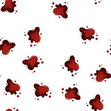 Pattern scene blood stain cartoon vector Stock Illustration