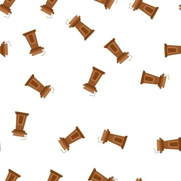 Pattern scene podium cartoon vector Stock Illustration