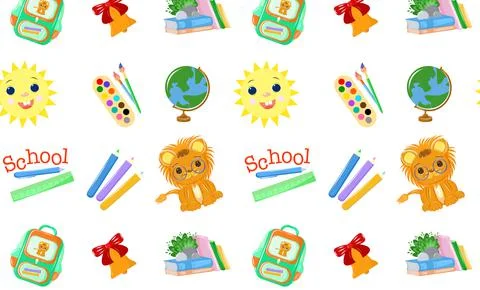 Pattern school for any material Stock Illustration