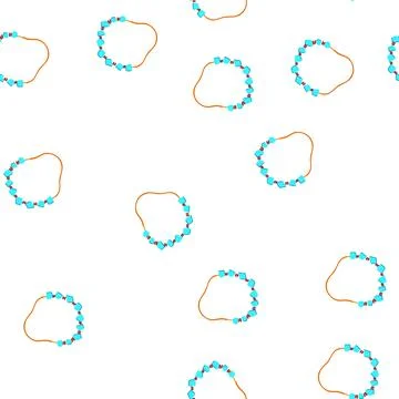 Pattern school beads necklace cartoon vector 스톡 일러스트