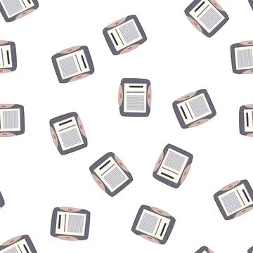 Pattern school e-reader cartoon vector Stock Illustration