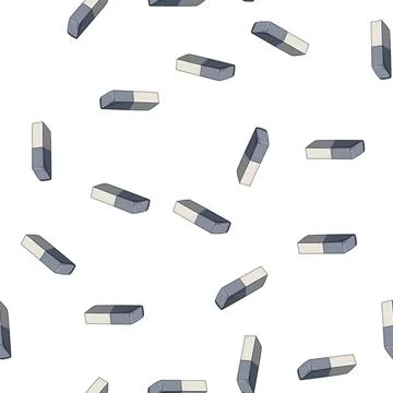 Pattern school eraser cartoon vector sign color Stock Illustration