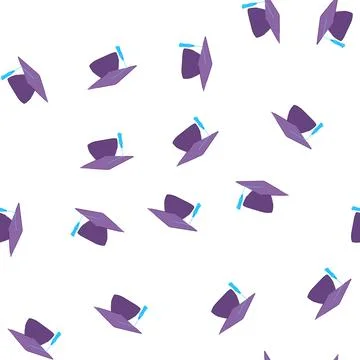 Pattern school graduation hat cartoon vector 스톡 일러스트