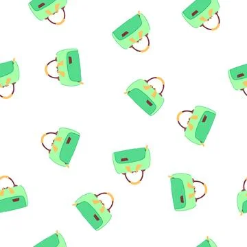 Pattern school pencil case cartoon vector Stock Illustration