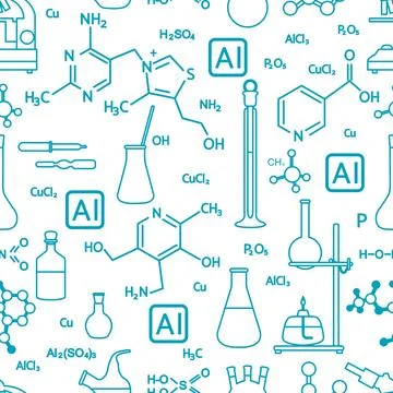 Pattern Science Network AI Smart Research Illustrazione stock