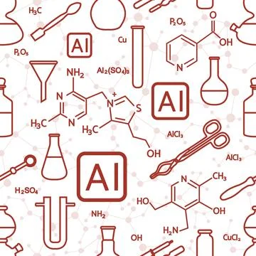Pattern Science Network AI Smart Research Stock Illustration