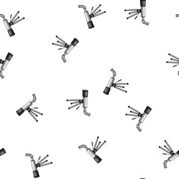 Pattern science telescope cartoon vector Stock Illustration