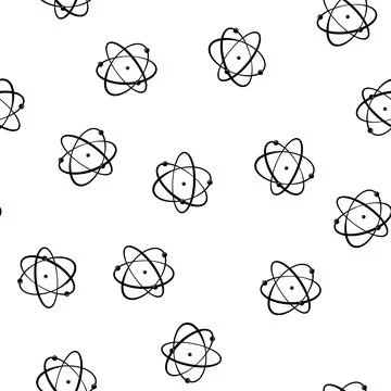 Pattern scientific atom orbit cartoon vector イラスト素材