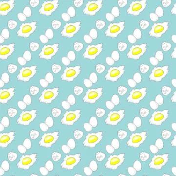 Pattern With Scrambled Eggs And Salt Stock Illustration