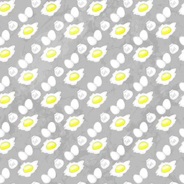 Pattern With Scrambled Eggs And Salt Stock Illustration