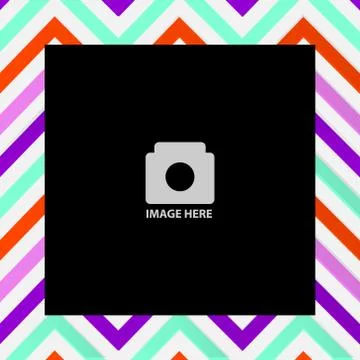 Pattern scrapbook picture frame template design Stock Illustration