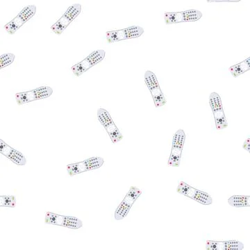 Pattern screen tv remote cartoon vector イラスト素材