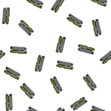 Pattern screwdriver knife tool cartoon vector Stock Illustration