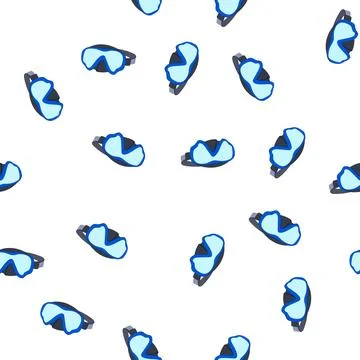 Pattern scuba diving mask cartoon vector 库存插图