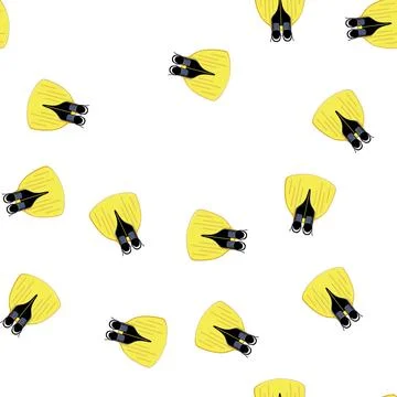 Pattern scuba flippers cartoon vector 库存插图