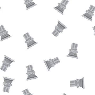 Pattern sculpture column ancient cartoon vector Illustrazione stock