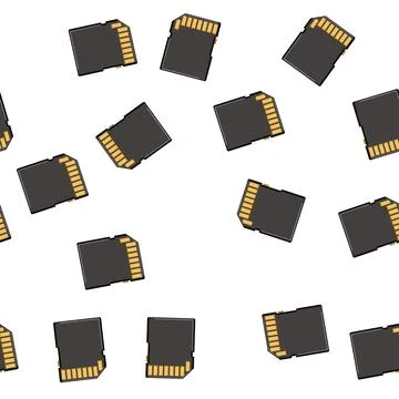 Pattern sd memory card cartoon vector Illustrazione stock