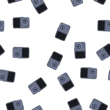 Pattern sea action camera cartoon vector Stock Illustration