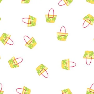 Pattern sea beach bag cartoon vector 스톡 일러스트