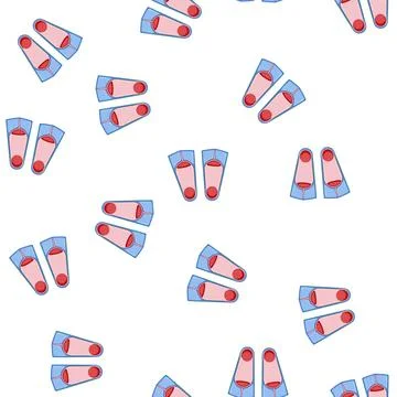 Pattern sea flippers cartoon vector イラスト素材